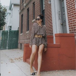 Zara long sleve animal print tunic